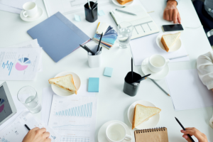 Lunch at a business meeting